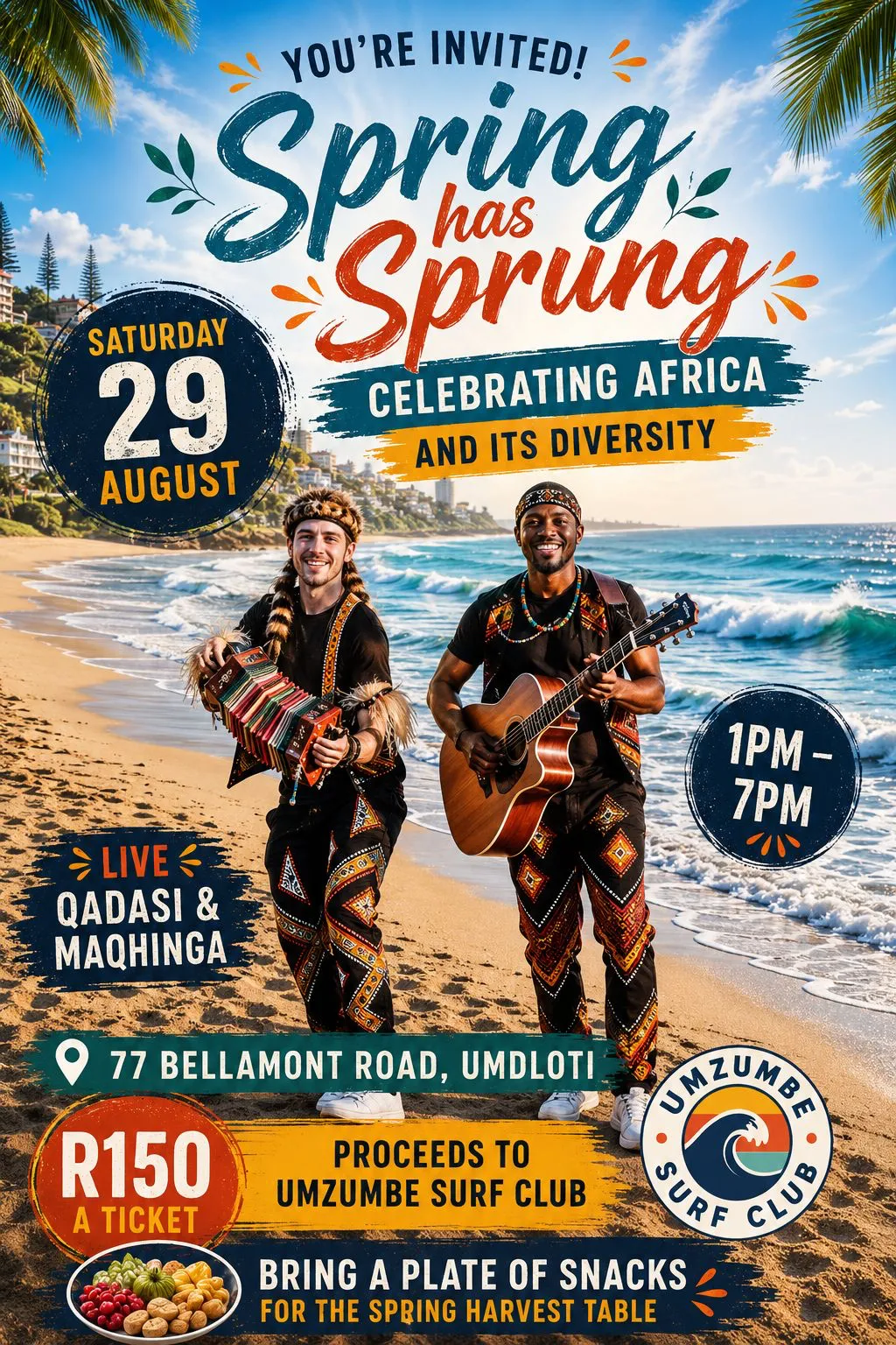 Spring Has Sprung event poster — Celebrating Africa & its Diversity